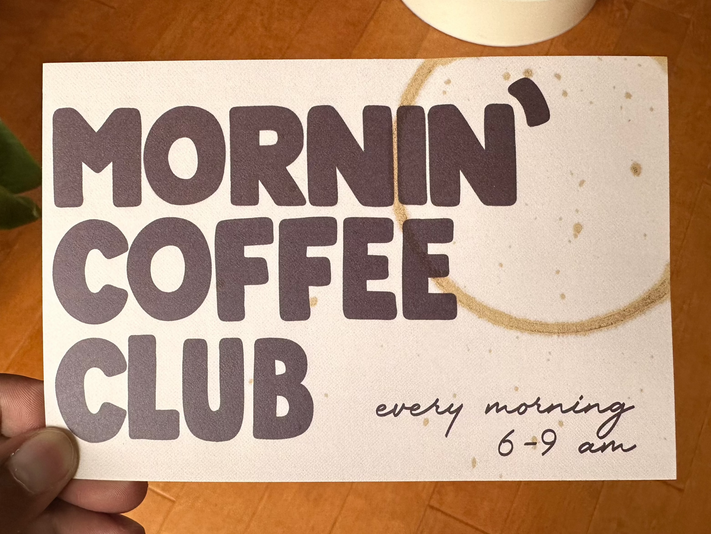 Mornin' Coffee Club Postcard