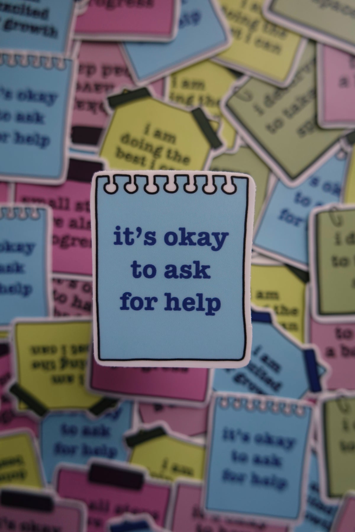 Find Help Sticker It's Okay to Ask for Help Sticker – Coffeehouse Stationery