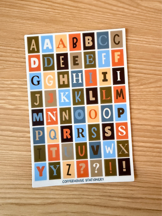September Stroll Alphabet Sticker Sheet