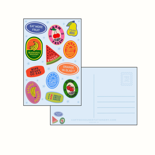 Fruit Stickers Postcard