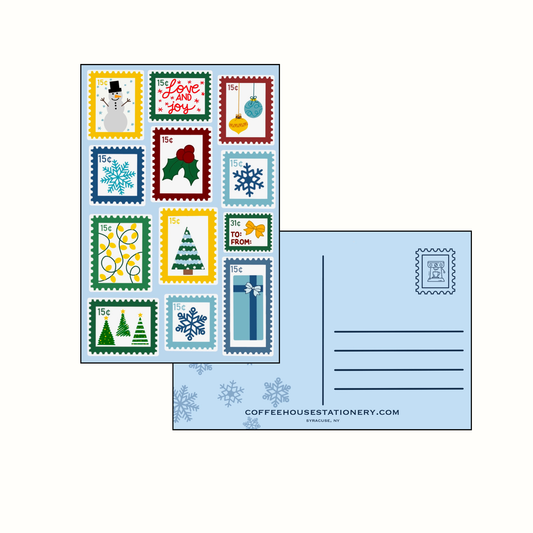 Holiday Stamps Postcard