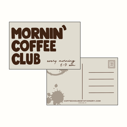 Mornin' Coffee Club Postcard