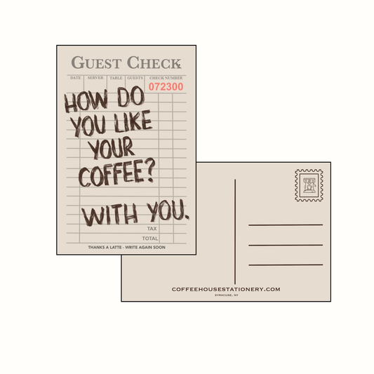 How Do You Like Your Coffee? Postcard